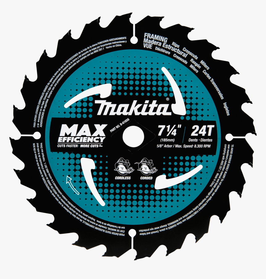 B-61656 - Makita Max Efficiency Blade, HD Png Download, Free Download