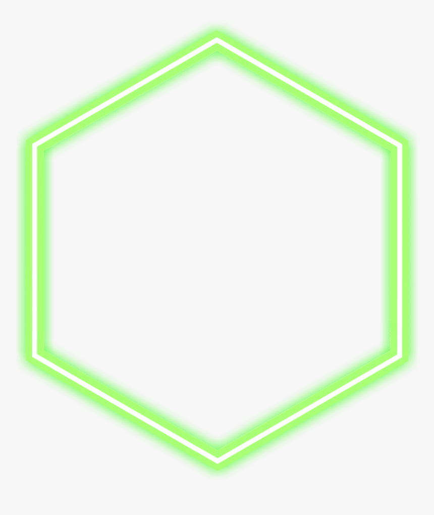 #hexagon #hexagonal #green #verde #neon #neonlights - Neon Blue Hexagon, HD Png Download, Free Download