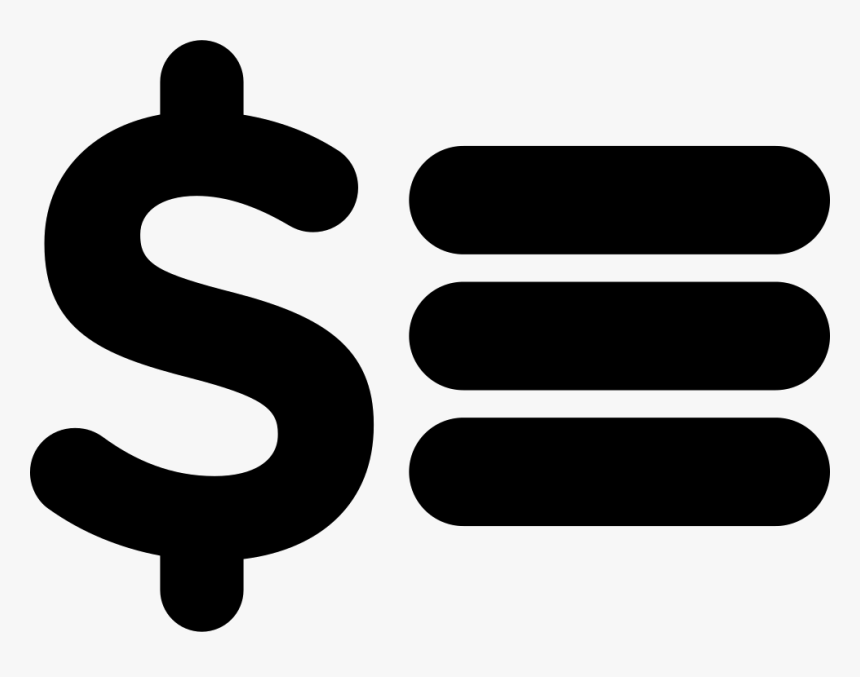 Dollar Sign And Three Lines - Financial Lines Icon, HD Png Download, Free Download