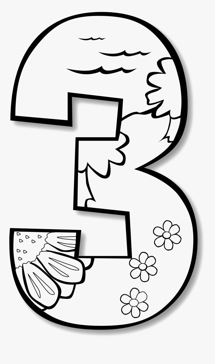 3 Number Png Picture - Creation Numbers Coloring Page, Transparent Png, Free Download