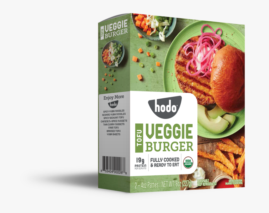 Hodo Tofuveggieburger 3d Front - Hodo Tofu Veggie Burger, HD Png Download, Free Download