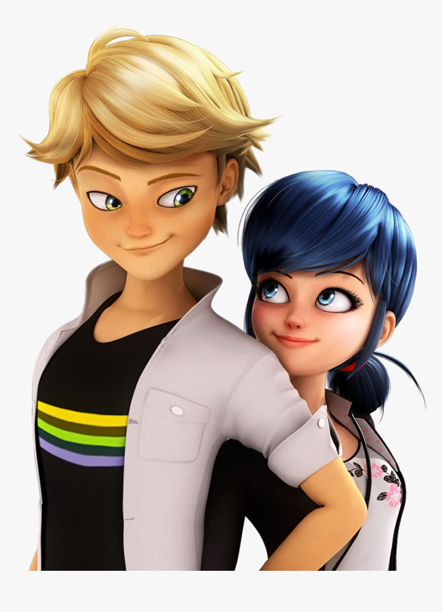 Miraculous Adrien E Marinette, HD Png Download, Free Download