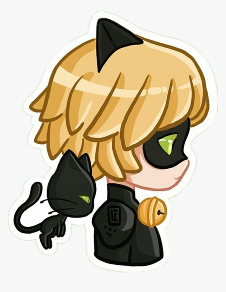 #miraculous #miraculousladybug #mlb #chatnoir #adrien - Miraculous Cat Noir Chibi, HD Png Download, Free Download