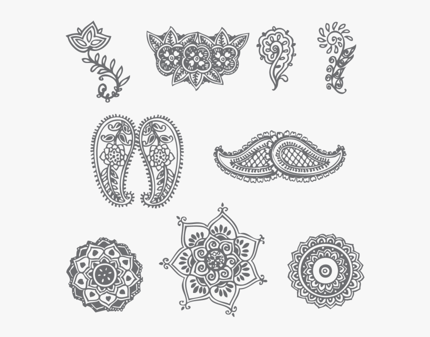 Henna Patterns On Paper Easy, HD Png Download, Free Download