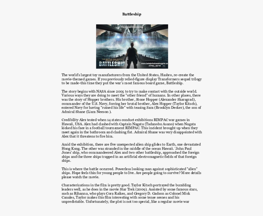 Battleship Movie Poster, HD Png Download, Free Download