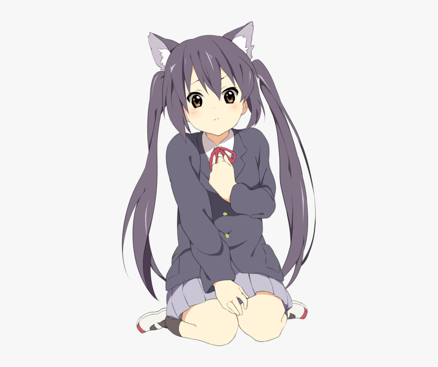 Azusa Nakano Yui Hirasawa T-shirt Black Clothing Mammal - K On Azusa Png, Transparent Png, Free Download