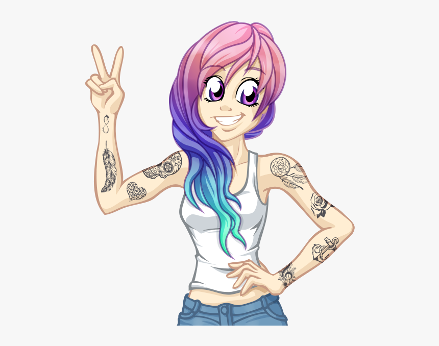 Tattoo Girl Stickers, HD Png Download, Free Download