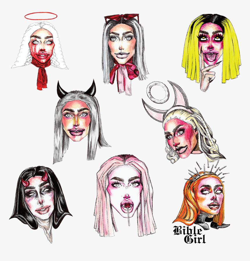 Transparent Face Tattoos Png - Biblegirl Temporary Tattoo, Png Download, Free Download