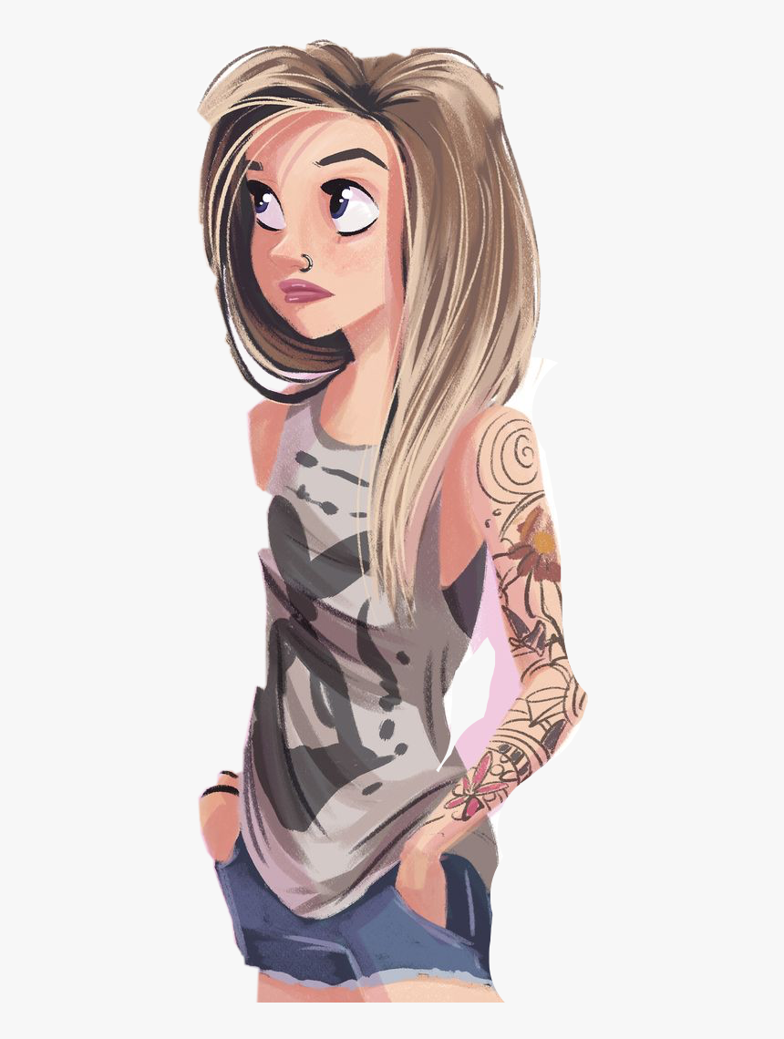 Cartoon Girls With Tattoos, HD Png Download, Free Download