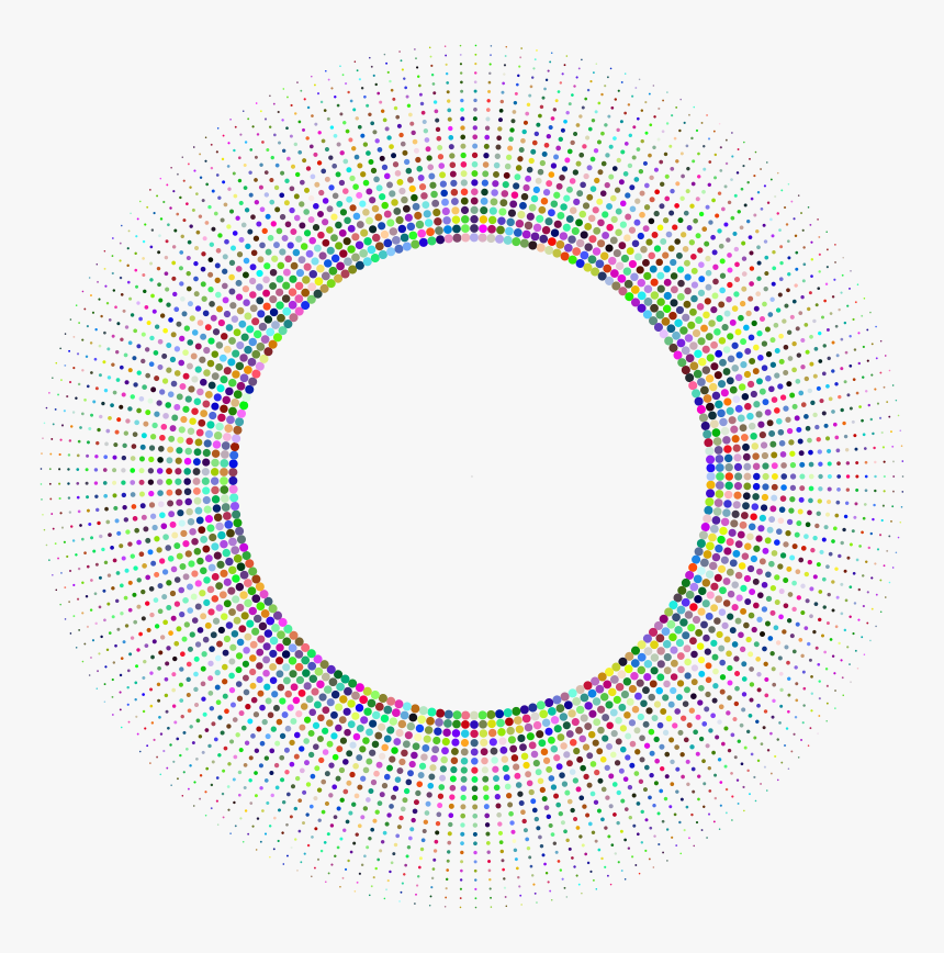 Radial Halftone Frame Prismatic - Circle Frame Halftone Png, Transparent Png, Free Download