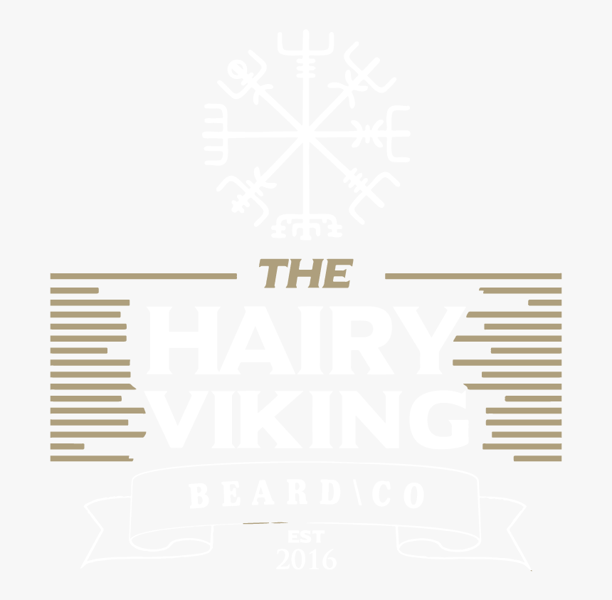 The Hairy Viking Beard Co - Vegvisir White On Black, HD Png Download, Free Download