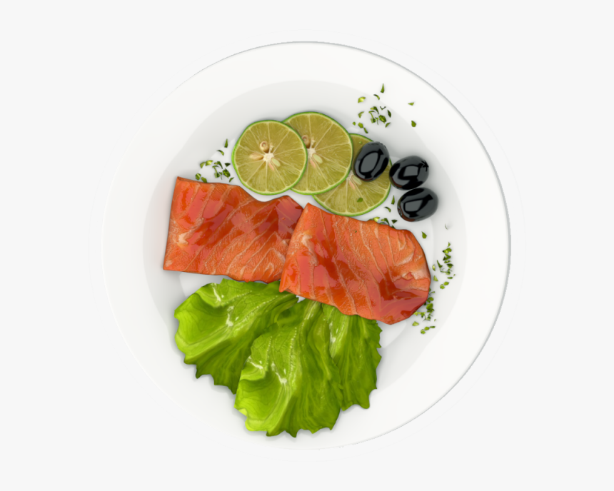 3d Realistic Food Fish Dish For Dinner 3 Top View, - Plato De Comida Desde Arriba Png, Transparent Png, Free Download