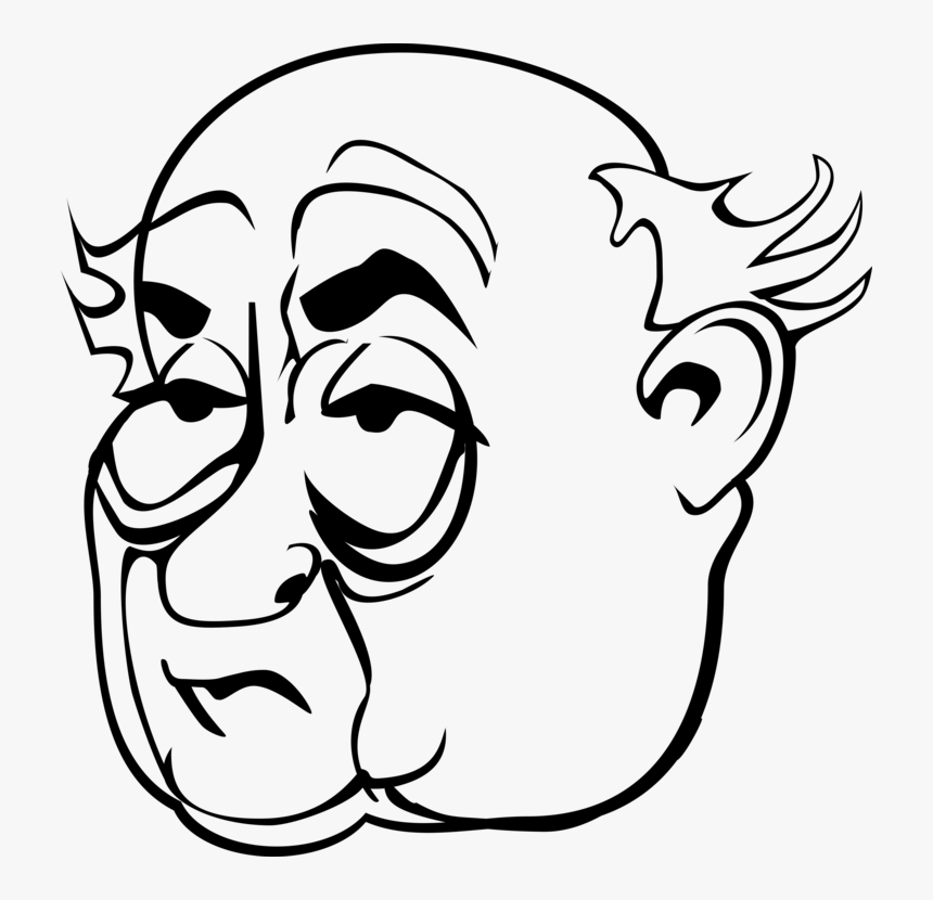 Misogyny Eye Face Woman Cartoon - Older Man Face Drawing, HD Png Download, Free Download