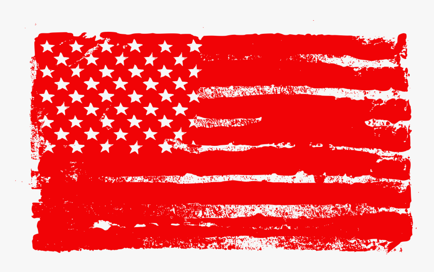 Grunge American Flag 1 - Laos Flag And America, HD Png Download, Free Download