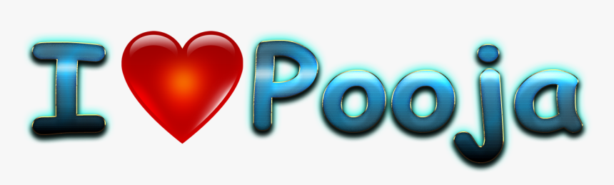 Pooja Love Name Heart Design Png - Love You Gagan Name, Transparent Png, Free Download