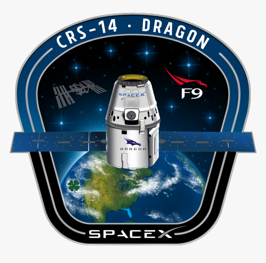 Spacex Crs 14 Patch, HD Png Download, Free Download