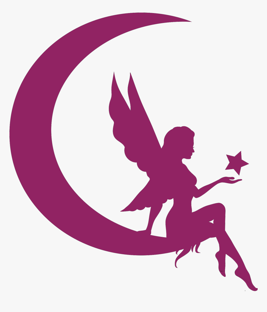 Die Cutting Paper Fairy Image Craft - Fairy Sitting On Moon Silhouette, HD Png Download, Free Download