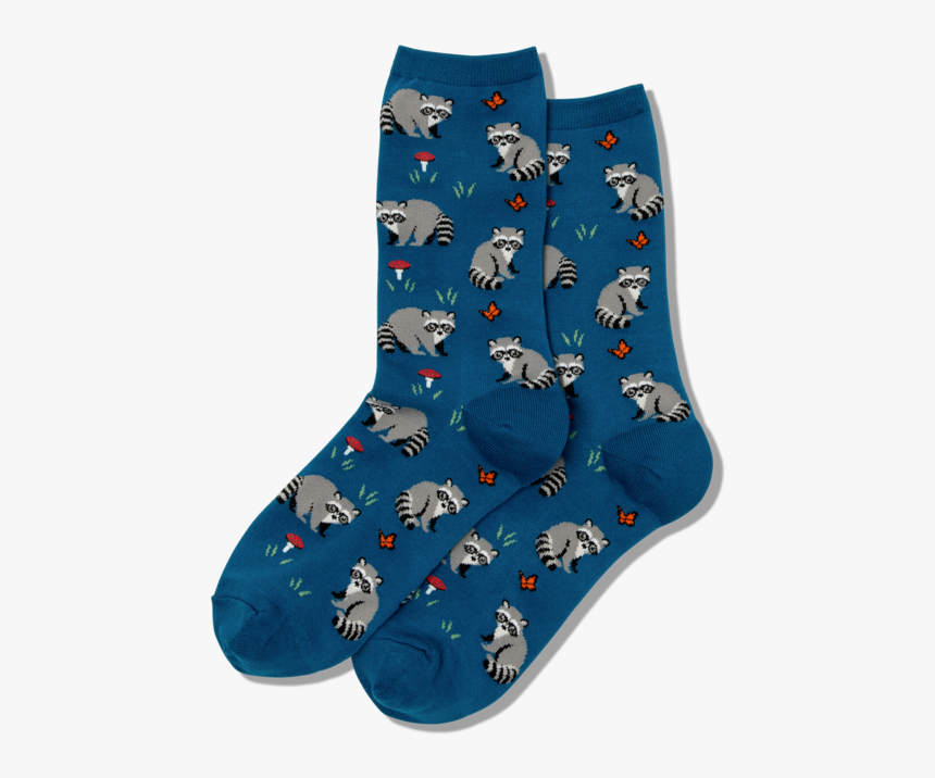 Women"s Raccoon Crew Socks"
 Class="slick Lazy Image - Sock, HD Png Download, Free Download