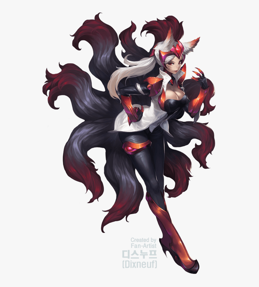 Ahri Fanart Transparent Png League Bcma - League Of Legends Ahri Concept Art, Png Download, Free Download