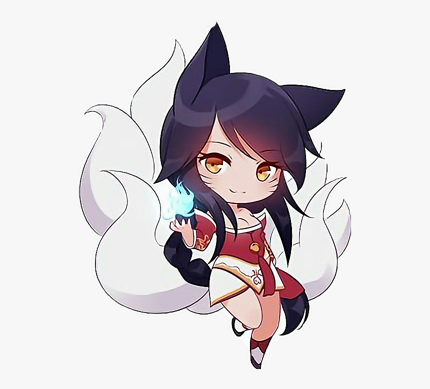 #ahri #leagueoflegends #freetoedit - Cute Kawaii Anime Characters, HD Png Download, Free Download