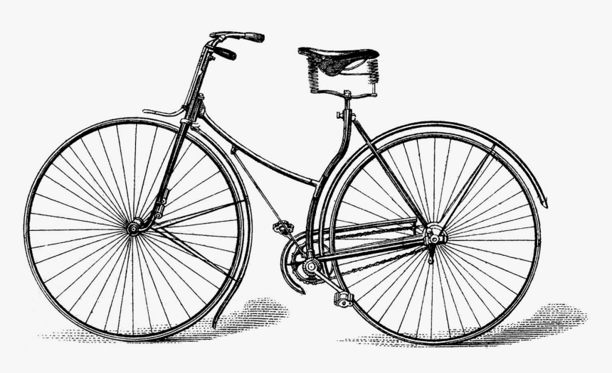 Bicicleta Vintage - Vintage Bike Drawing, HD Png Download, Free Download