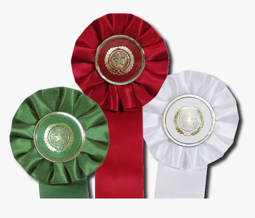 Red, Green And White Stock Star Rosette Ribbons Are - Circle, HD Png Download, Free Download