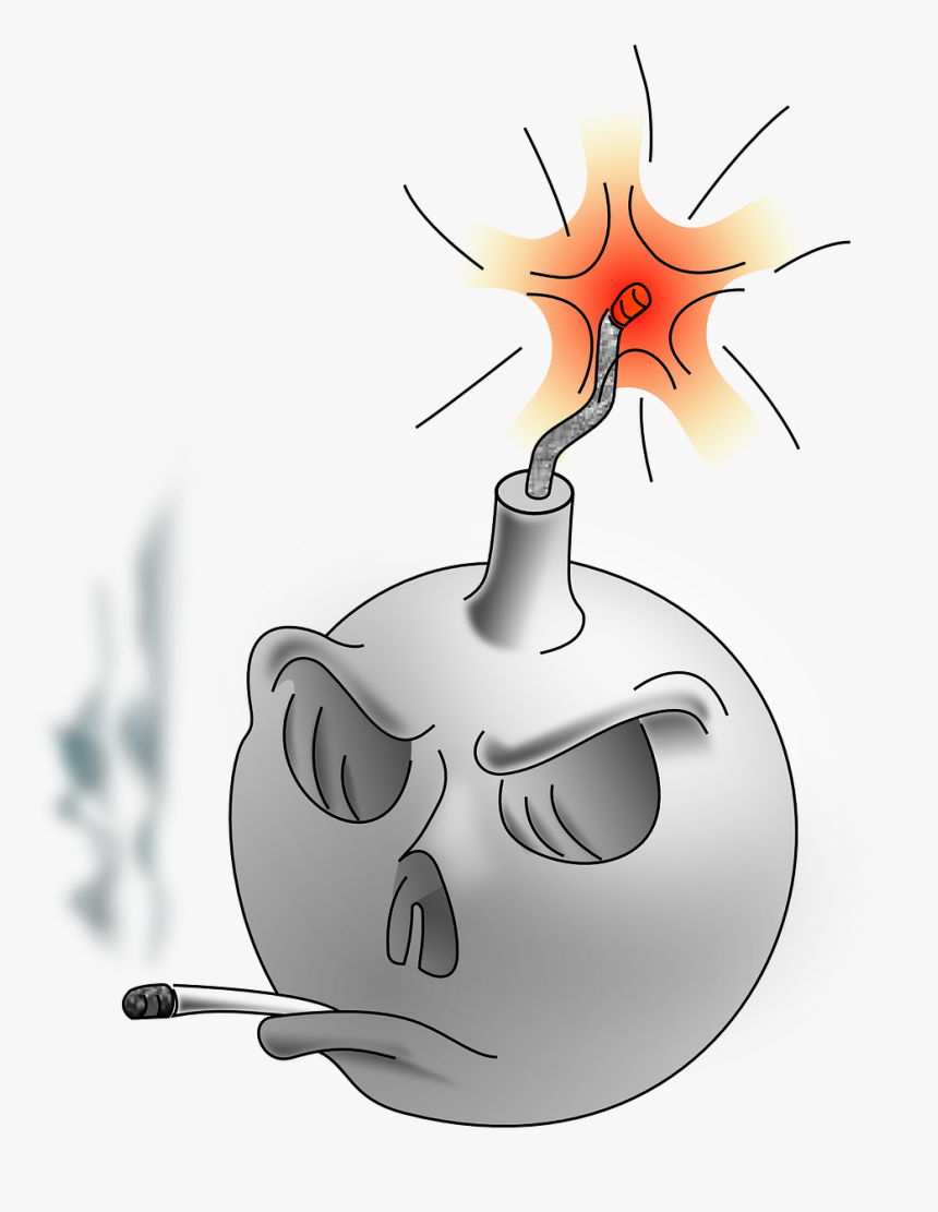 Transparent Dangerous Png - Cartoon Bomb With Face, Png Download, Free Download