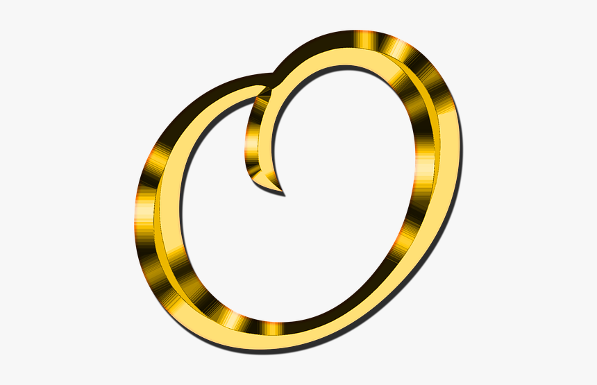 Letters Abc O - Letter O Gold Png, Transparent Png, Free Download