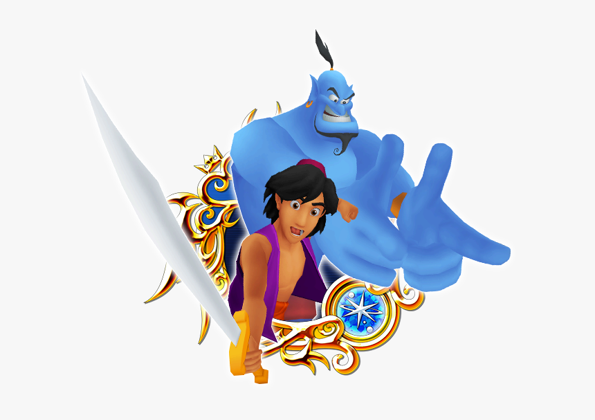 Aladdin & Genie - Stained Glass Medals Khux, HD Png Download, Free Download