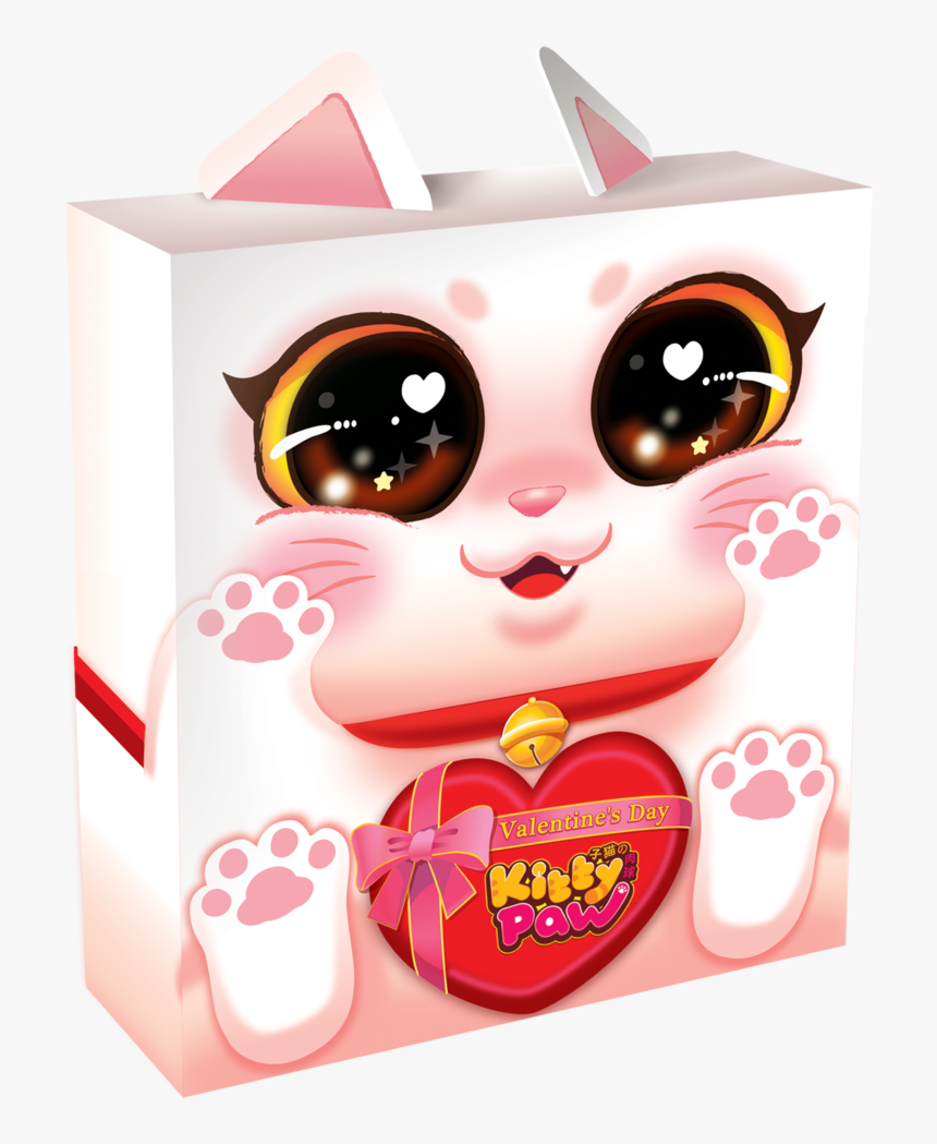 Kittypaw Valentines 3d Boxclosed Rgb - Valentine Box Animal, HD Png Download, Free Download