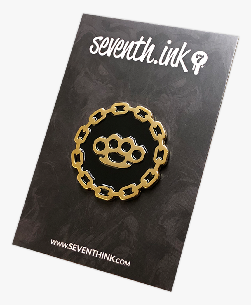 Brass Knuckles Gold Pin - Chain Emblem, HD Png Download, Free Download