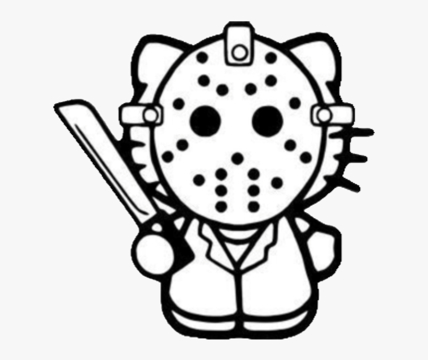 #horror #hello #kitty #mine #freetoedit - Hello Kitty Jason Mask, HD Png Download, Free Download