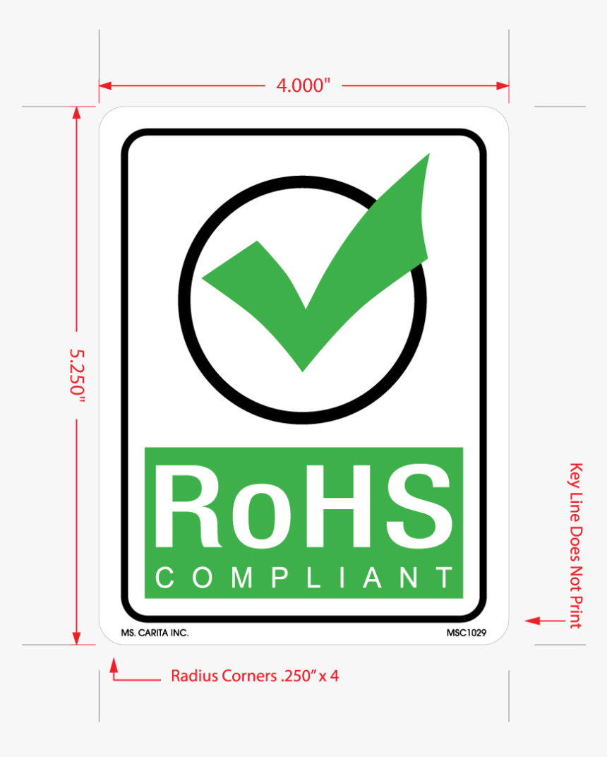 Rohs Compliant Labels With Check Mark - Rohs Compliant, HD Png Download, Free Download