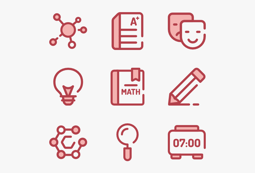 School Icon Png Red, Transparent Png, Free Download