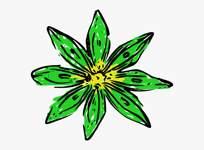 Green Yellow Flower Clipart - Holiday Clipart Transparent Background, HD Png Download, Free Download