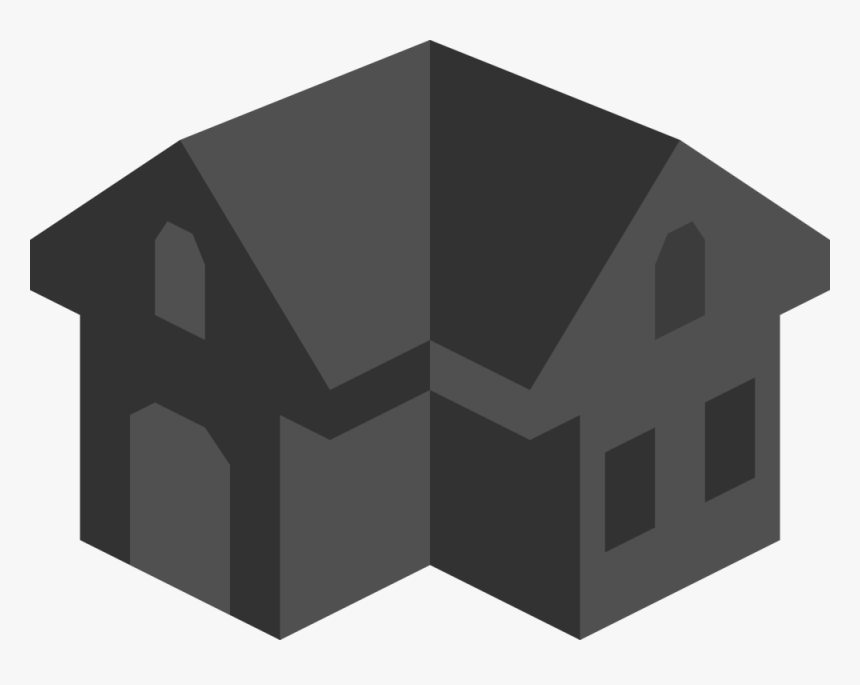 Black Building Icon Png - Building Isometric Clipart Simple, Transparent Png, Free Download