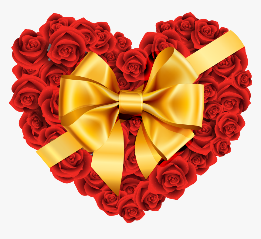 Heart And Rose Clipart Picture Stock Large Rose Heart - Rose Heart Png, Transparent Png, Free Download