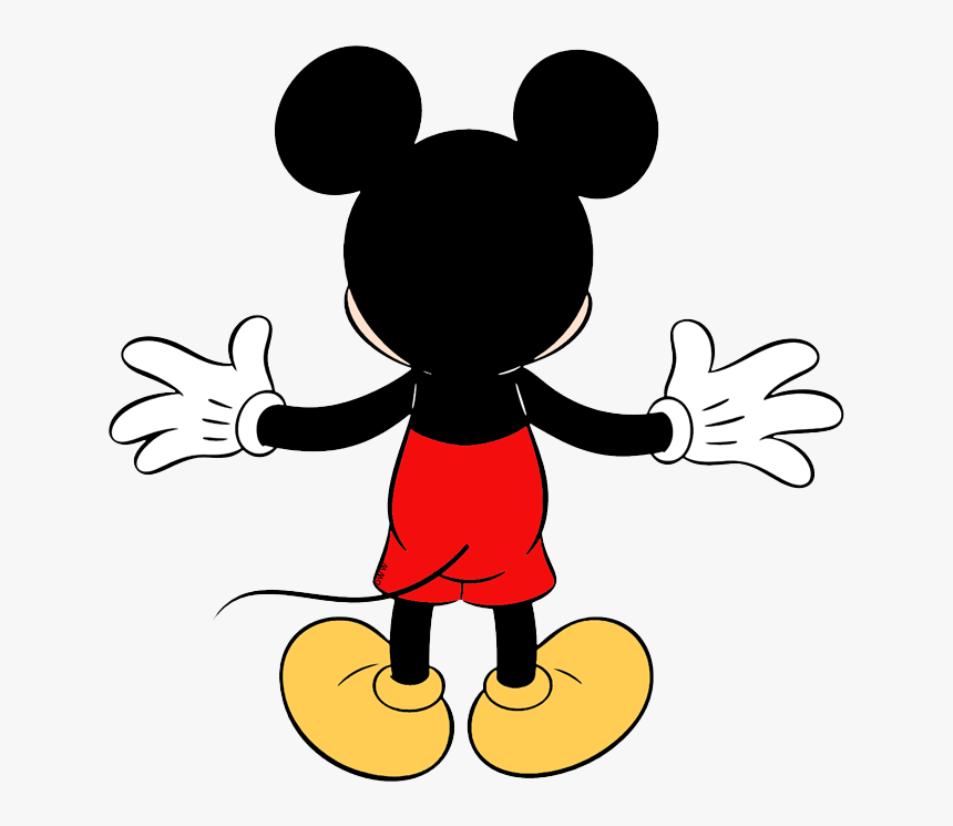 Mickey Mouse From Behind, HD Png Download - kindpng.