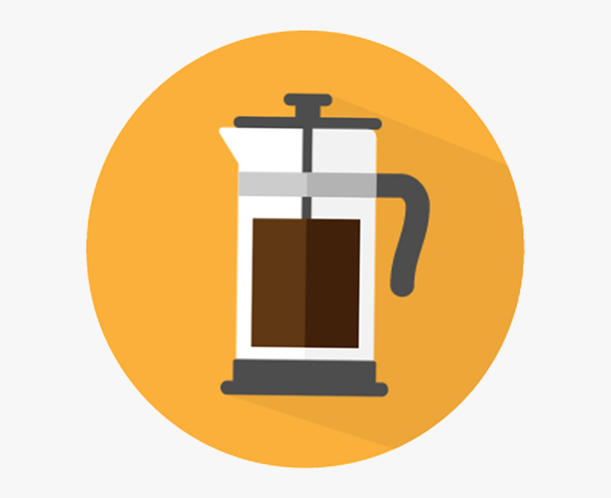 How To Start A Coffee Shop - French Press Coffee Icon, HD Png Download, Free Download