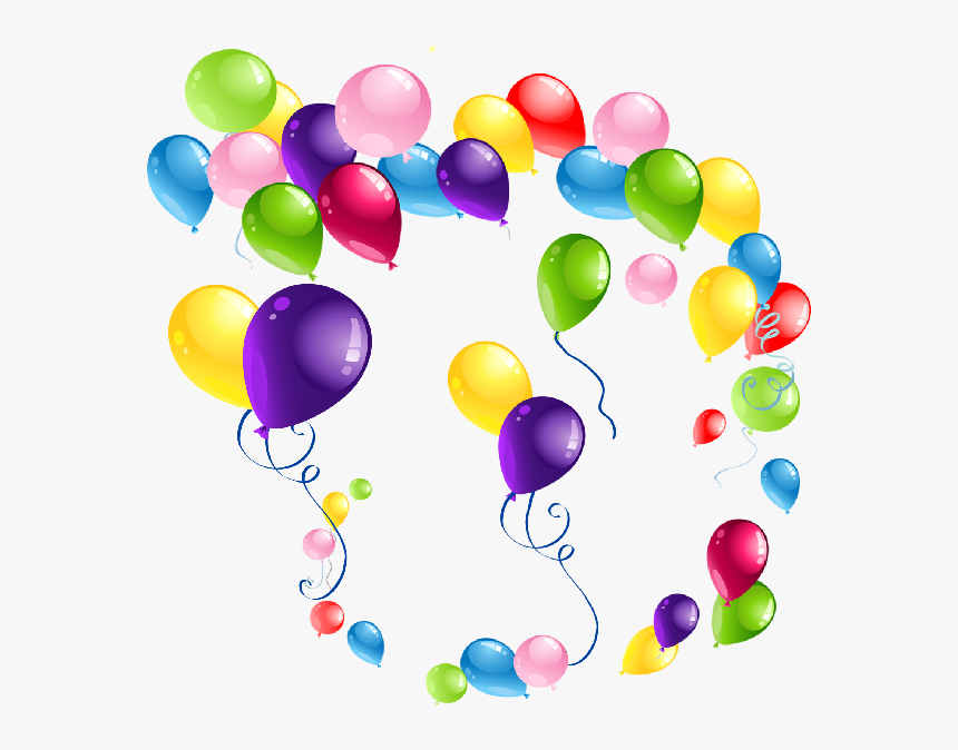 Transparent Party Balloons Clipart - Transparent Background Birthday Balloons Clipart, HD Png Download, Free Download