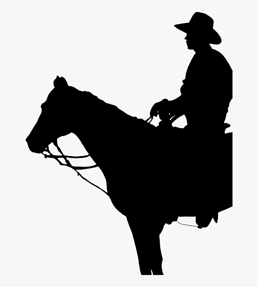 Cowboy Silhouette Png - Cowboy On Horse Silhouette Png, Transparent Png, Free Download
