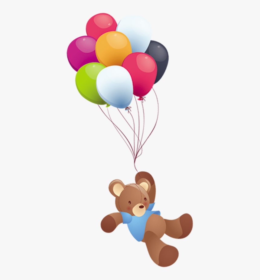 Animation Clip Art Transprent - Bear Flying Balloon Png, Transparent Png, Free Download