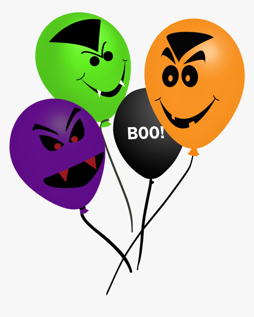 Halloween Ballons Clipart - Smiley, HD Png Download, Free Download