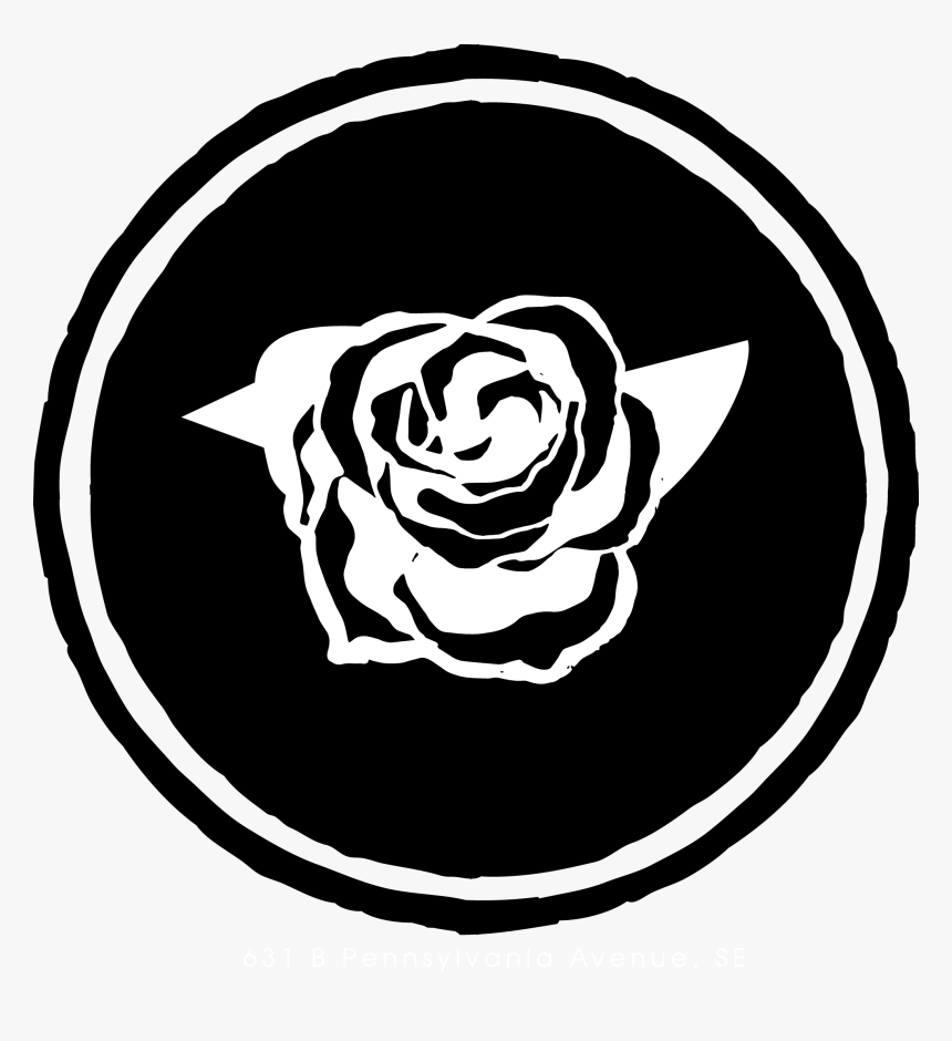 Rose And Sparrow Salon - Black Rose In A Circle, HD Png Download, Free Download