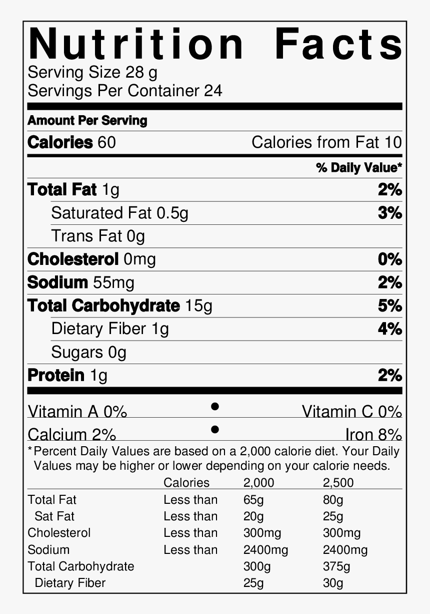 Print Recipe View Nutrition Facts , Png Download - Yasso Bars Nutrition, Transparent Png, Free Download