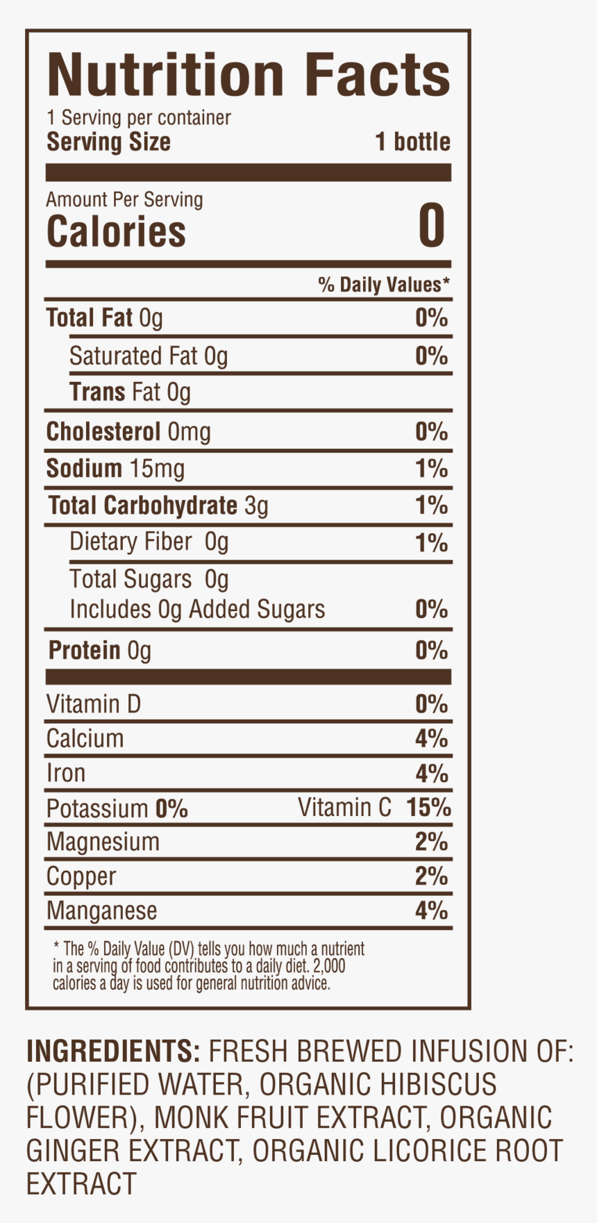 Nutrition Licorice - Hibiscus Flower Drink Nutrition Facts, HD Png Download, Free Download