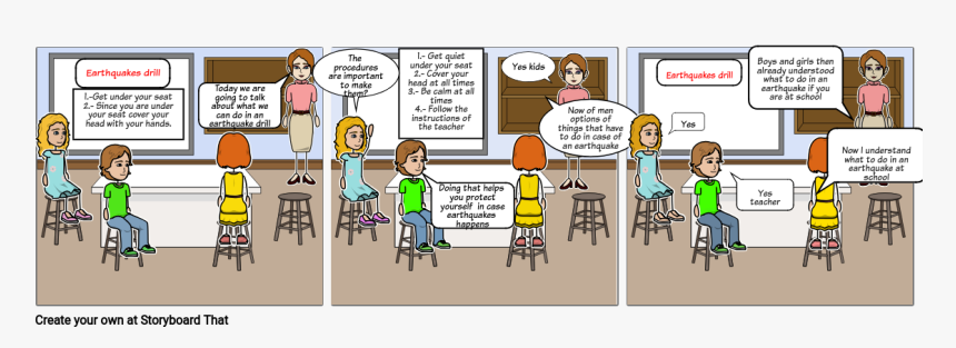 Earthquake Of School Comics, HD Png Download, Free Download