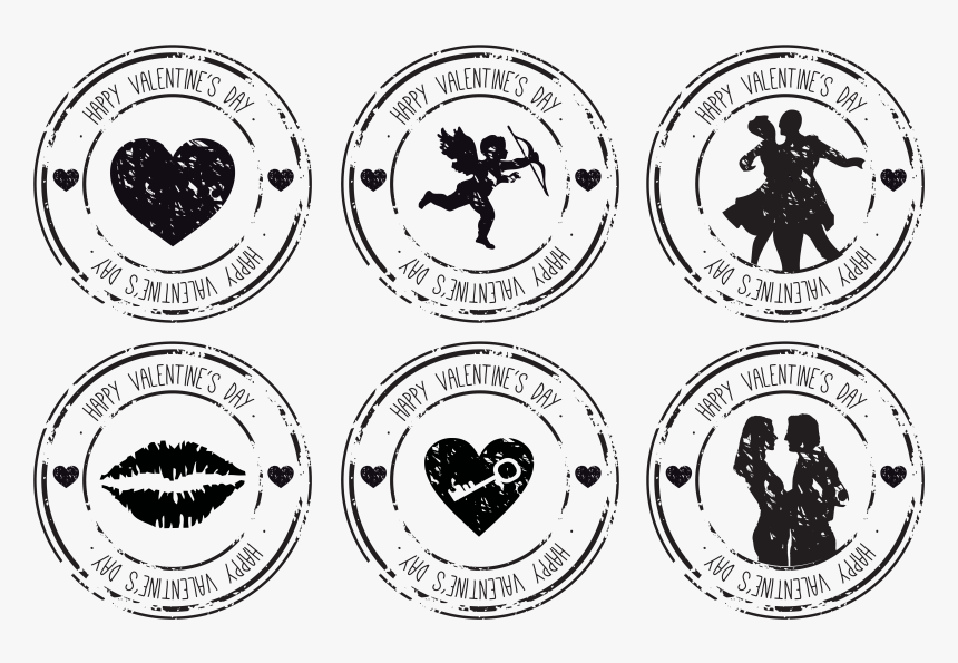 Valentines Day Rubber Stamp Wedding Postage Stamp - Postage Stamp Wedding Png, Transparent Png, Free Download