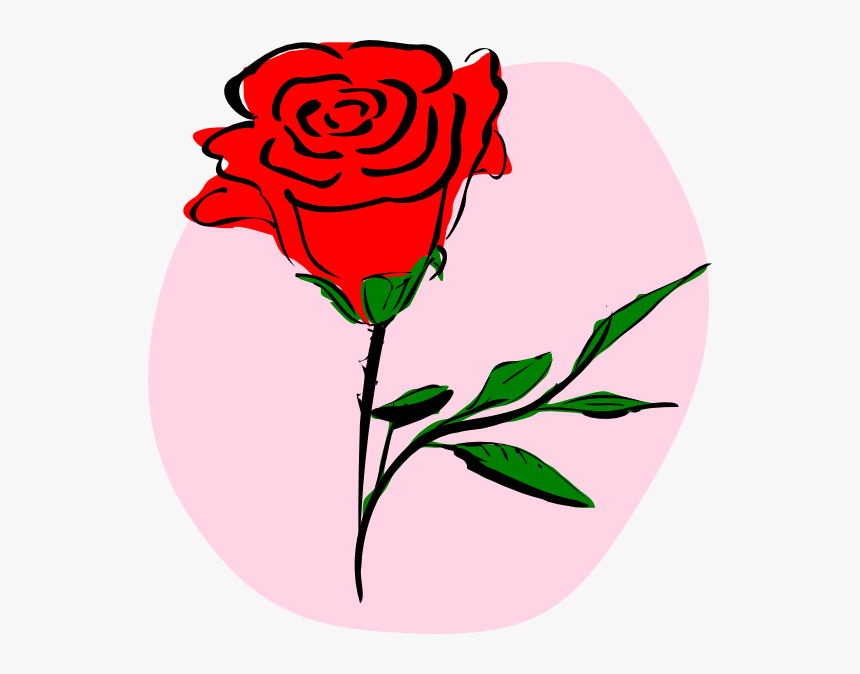 Colored Rose Drawing Svg Clip Arts - Rose Clip Art, HD Png Download, Free Download