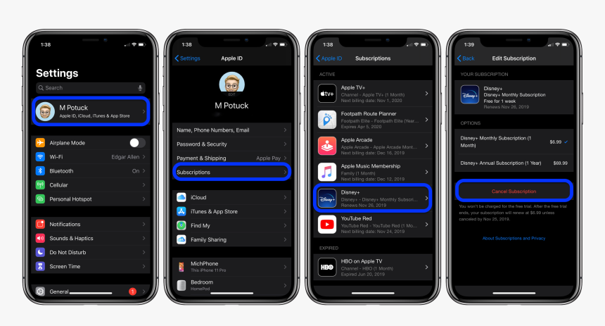 How To Switch Or Cancel Disney Plan - Put Dark Mode On Iphone X, HD Png Download, Free Download